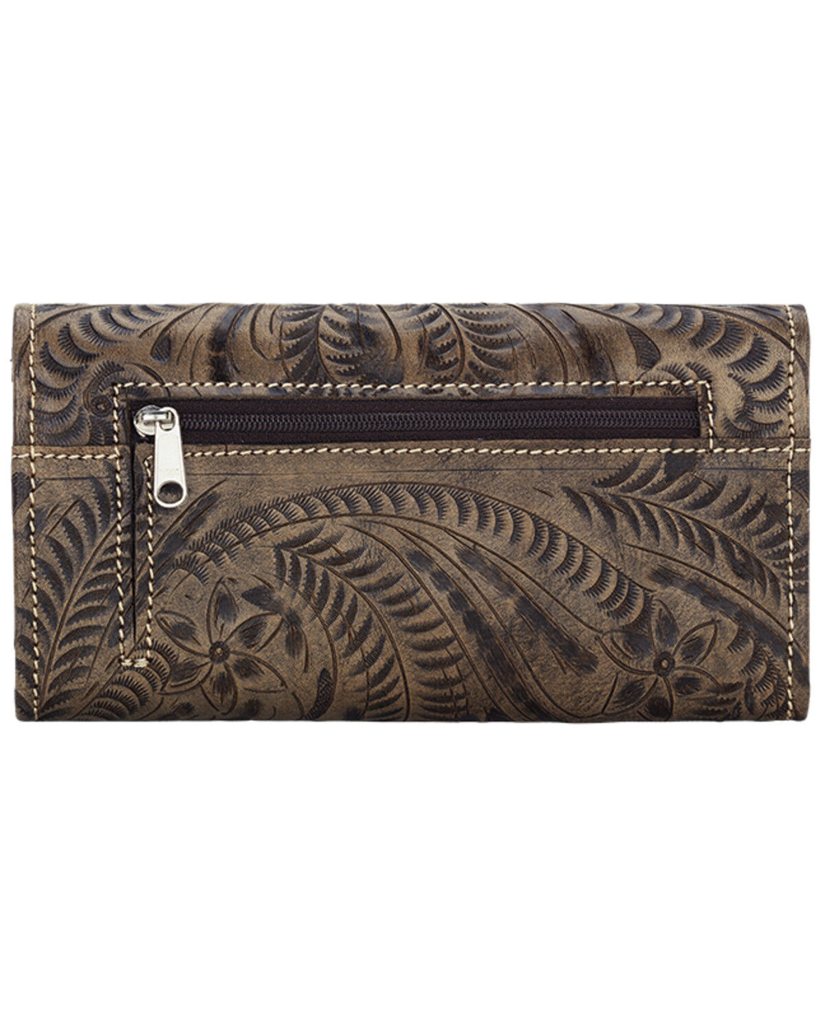 Image #2 - American West Annie's Secret Tri-fold Wallet, Brown, hi-res
