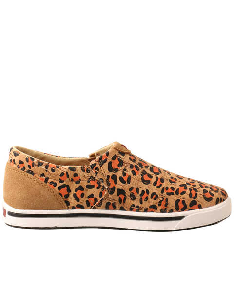 Image #2 - Twisted X Girls' Leopard Print Shoes - Moc Toe, Tan, hi-res