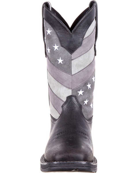 Image #4 - Durango Men's Rebel Faded Flag Western Performance Boots - Broad Square Toe , Black, hi-res