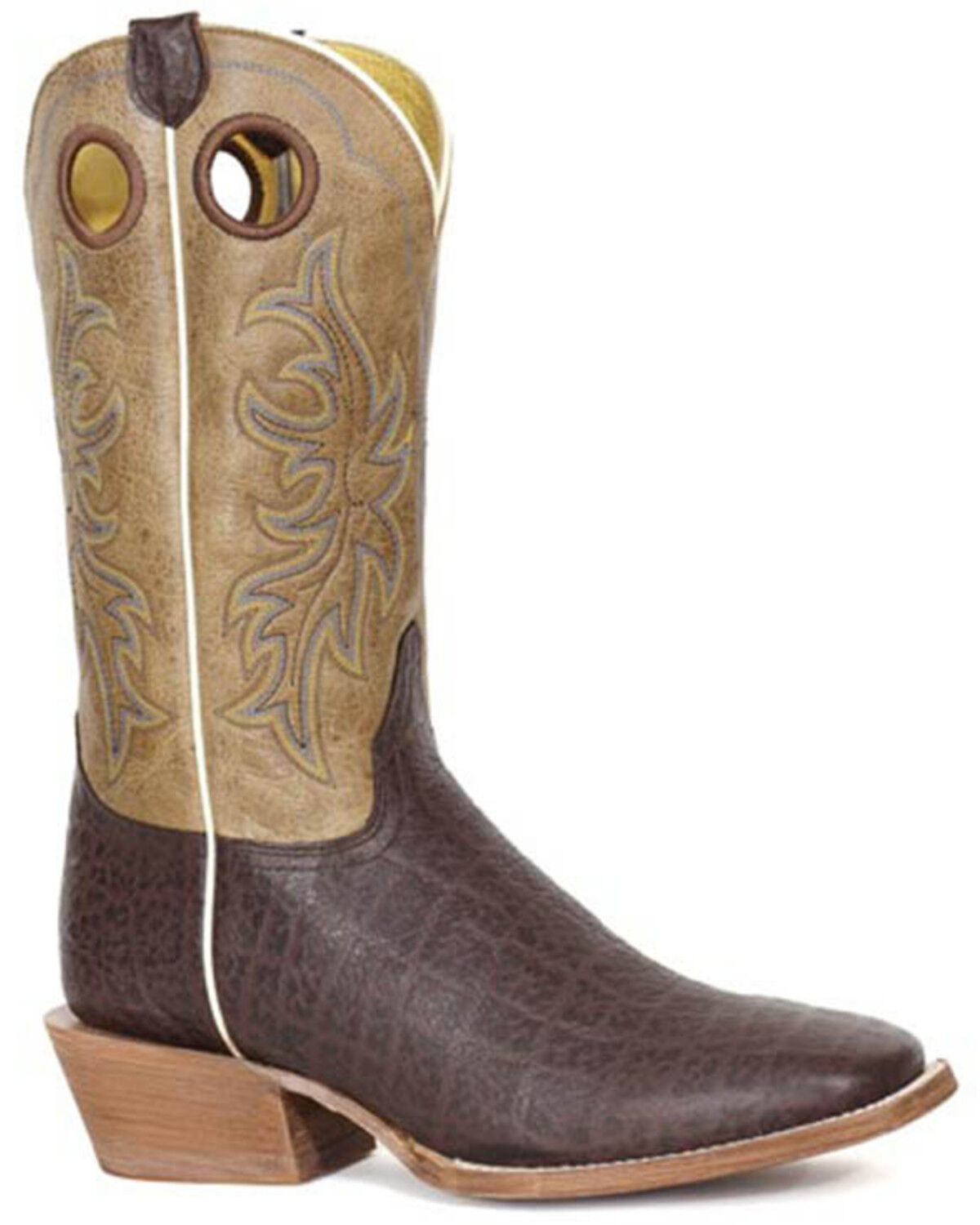 Image #1 - Roper Men's Ride Em' Cowboy Western Boots - Broad Square Toe, Brown, hi-res