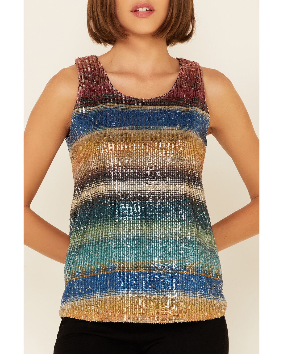 Image #3 - Tasha Polizzi Women's Natasha Sequins Tank Top, Multi, hi-res