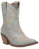 Image #1 - Dingo Women's Primrose Embroidered Leather Western Fashion Booties - Snip Toe , Blue, hi-res