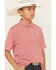 Image #2 - Ariat Boys' Geo Print Short Sleeve Button-Down Polo, Red, hi-res