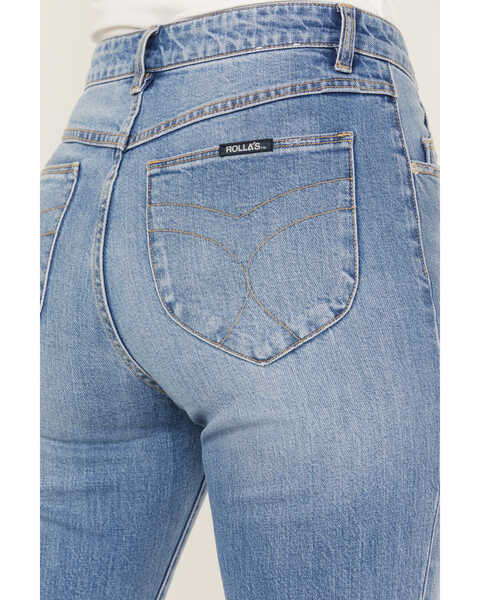 Image #4 - Rolla's Women's Medium Wash Mid Rise Miller Cropped Jeans, Blue, hi-res