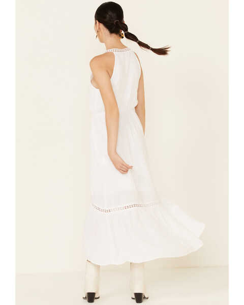 Image #4 - Molly Bracken Women's White Lace Trim Maxi Dress, White, hi-res