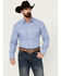 Image #1 - Roper Men's Amarillo Medallion Print Long Sleeve Pearl Snap Western Shirt, Blue, hi-res