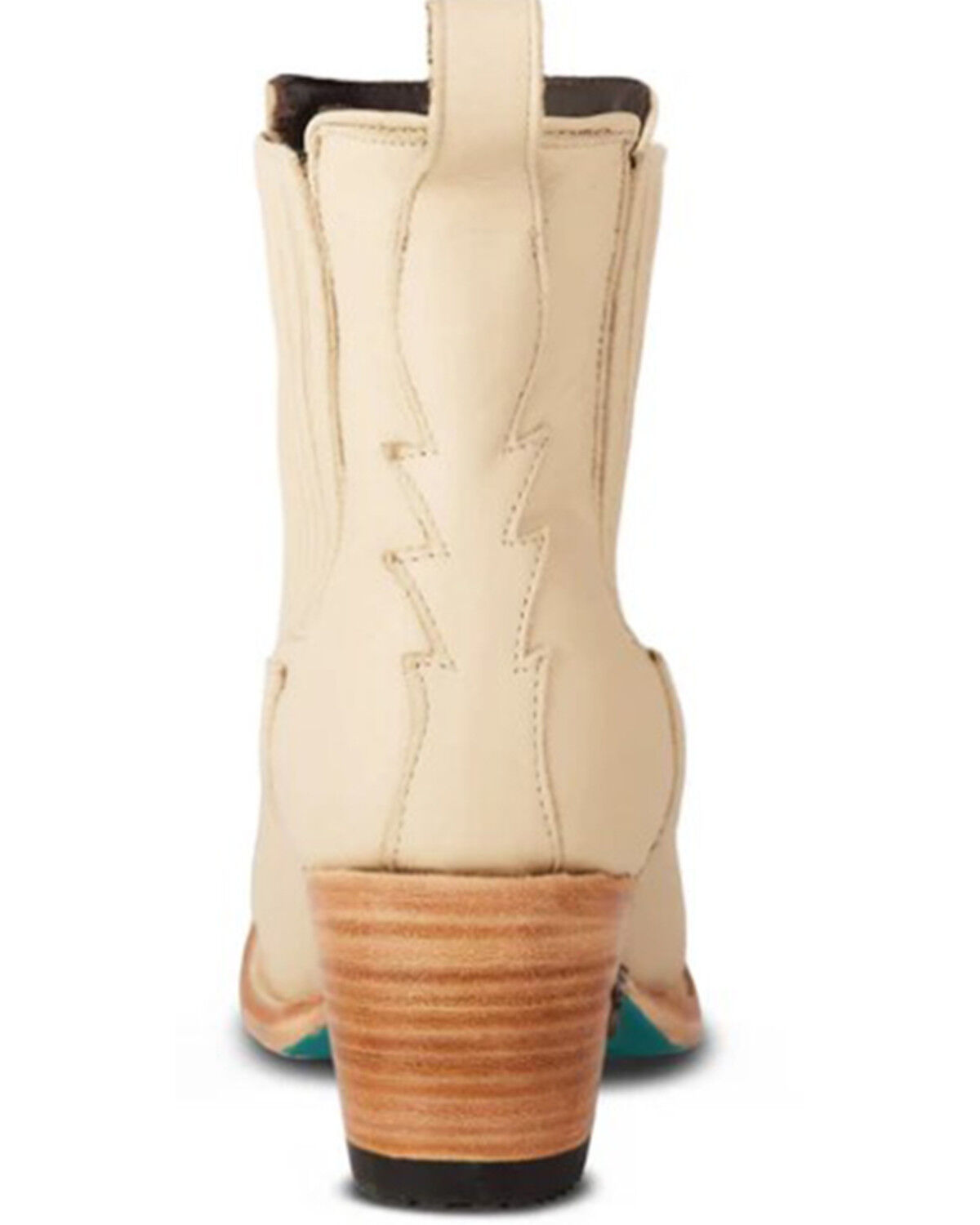 Image #5 - Lane Women's Western Chelsea Booties - Round Toe, Ivory, hi-res