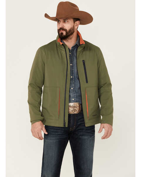 Image #1 - Pendleton Men's Solid Outdoorsman Zip-Front Wind Breaker Jacket , Olive, hi-res