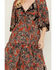 Image #3 - Angie Women's Paisley Print Midi Dress, Brown, hi-res