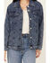 Image #3 - Revel Women's Diamond Stitched Denim Jacket, Medium Wash, hi-res