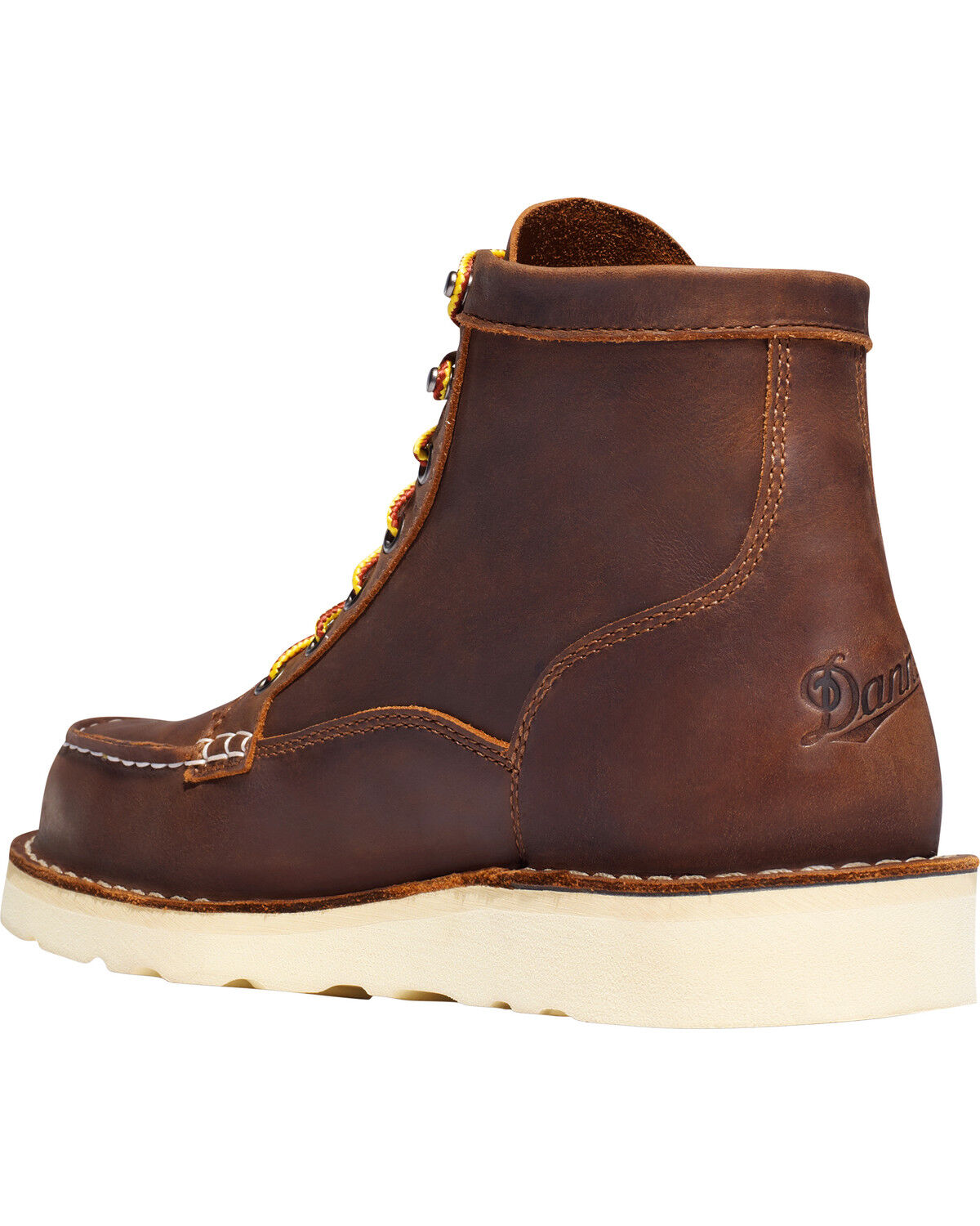 Image #4 - Danner Men's 6" Bull Run Moc Toe Work Boots - Steel Toe, Brown, hi-res