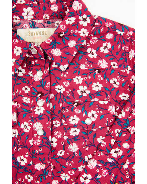 Image #2 - Shyanne Toddler Girls' Long Sleeve Floral Print Onesie , Fuchsia, hi-res