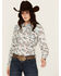 Image #1 - Cowgirl Hardware Women's Paisley Print Long Sleeve Snap Western Shirt, White, hi-res