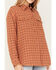 Image #3 - Cleo + Wolf Women's Plaid Print Oversized Long Sleeve Flannel Button Down Shirt, Cognac, hi-res