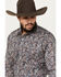 Image #2 - Rough Stock by Panhandle Men's Paisley Print Long Sleeve Snap Stretch Western Shirt, Navy, hi-res