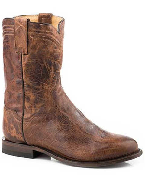 Image #1 - Roper Men's Roderick REST Full-Grain Leather Western Boot - Round Toe , Tan, hi-res