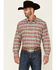Image #1 - Roper Men's Gray Southwestern Blanket Stripe Long Sleeve Pearl Snap Western Shirt , Grey, hi-res