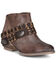 Image #1 - Corral Women's Harness Fashion Booties - Round Toe, Dark Brown, hi-res