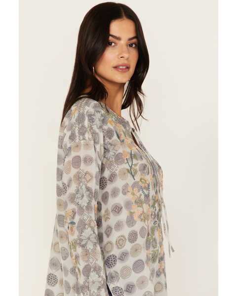 Image #2 - Johnny Was Women's Lakeside Darlyn Embroidered Blouse, Blue, hi-res