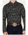 Image #3 - Cody James Men's Parker Paisley Print Long Sleeve Button-Down Stretch Western Shirt - Big, Black, hi-res