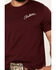 Image #4 - Pendleton Men's Boot Barn Exclusive Rancher Short Sleeve Graphic T-Shirt, Burgundy, hi-res