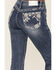Image #2 - Grace In LA Women's Medium Wash Geo Print Embroidered Mid Rise Bootcut Stretch Denim Jeans, Medium Wash, hi-res