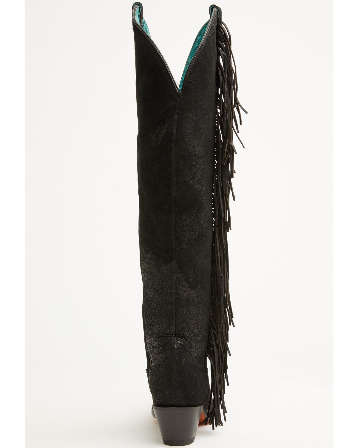 Image #5 - Corral Women's Fringe Tall Western Boots - Snip Toe, Black, hi-res