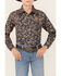 Image #3 - Cowboy Hardware Boys' Paisley Print Long Sleeve Snap Western Shirt , Navy, hi-res