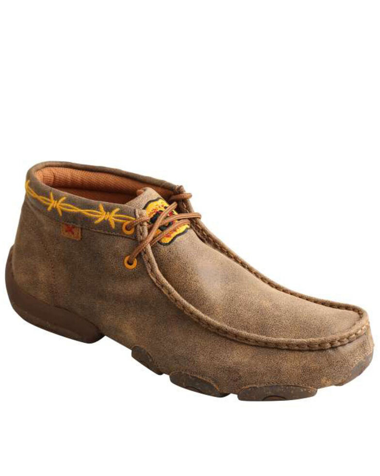 Twisted X Men's 10th Anniversary Driving Shoes - Moc Toe, Brown, hi-res