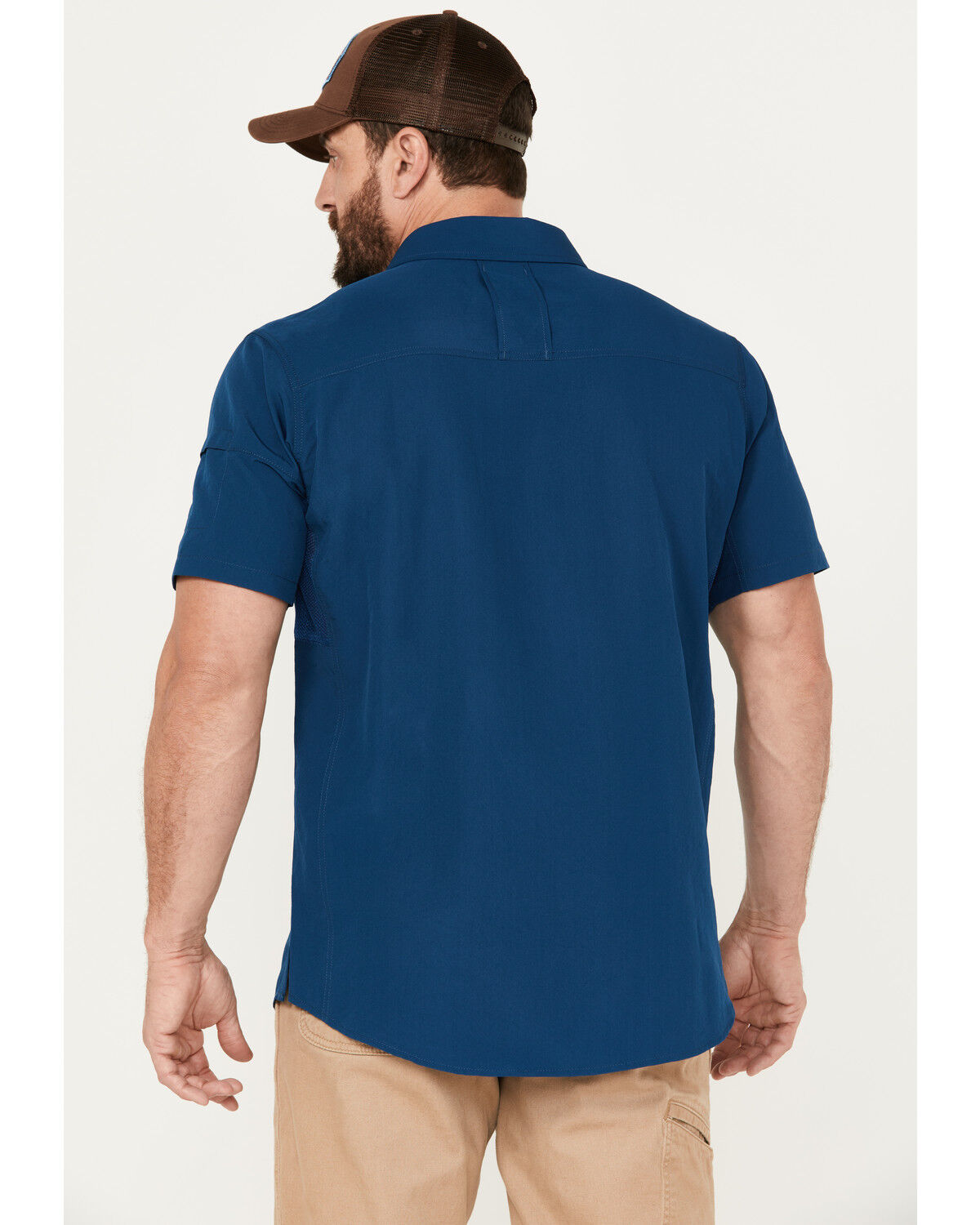 Image #4 - Brothers and Sons Men's Sun Short Sleeve Button-Down Western Shirt, Dark Blue, hi-res
