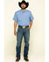Cody James Core Men's Lone Star Geo Print Short Sleeve Western Shirt , Royal Blue, hi-res