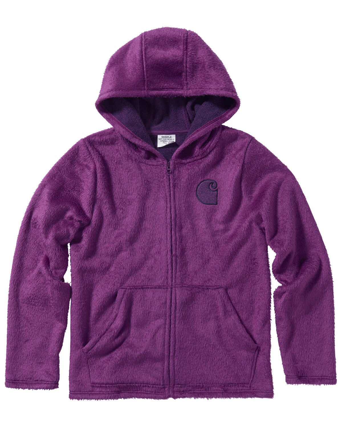 Image #1 - Carhartt Girls' Plum Caspia Fleece Sherpa Lined Jacket, , hi-res