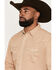 Image #2 - Cody James Men's Solid Long Sleeve Snap Denim Western Shirt - Tall, Tan, hi-res