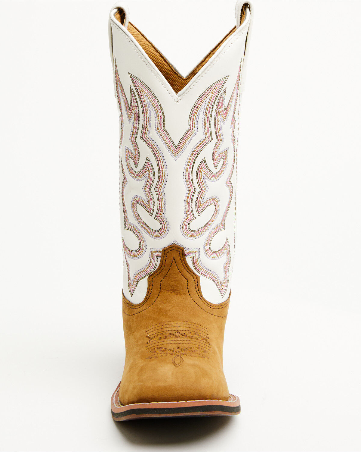 Image #4 - Laredo Women's Mesquite Western Performance Boots - Broad Square Toe, Taupe, hi-res