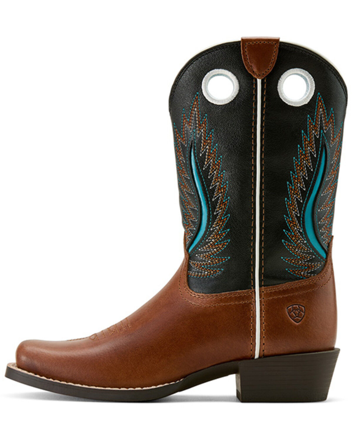 Image #2 - Ariat Boys' Futurity Fort Worth Western Boots - Square Toe, Brown, hi-res