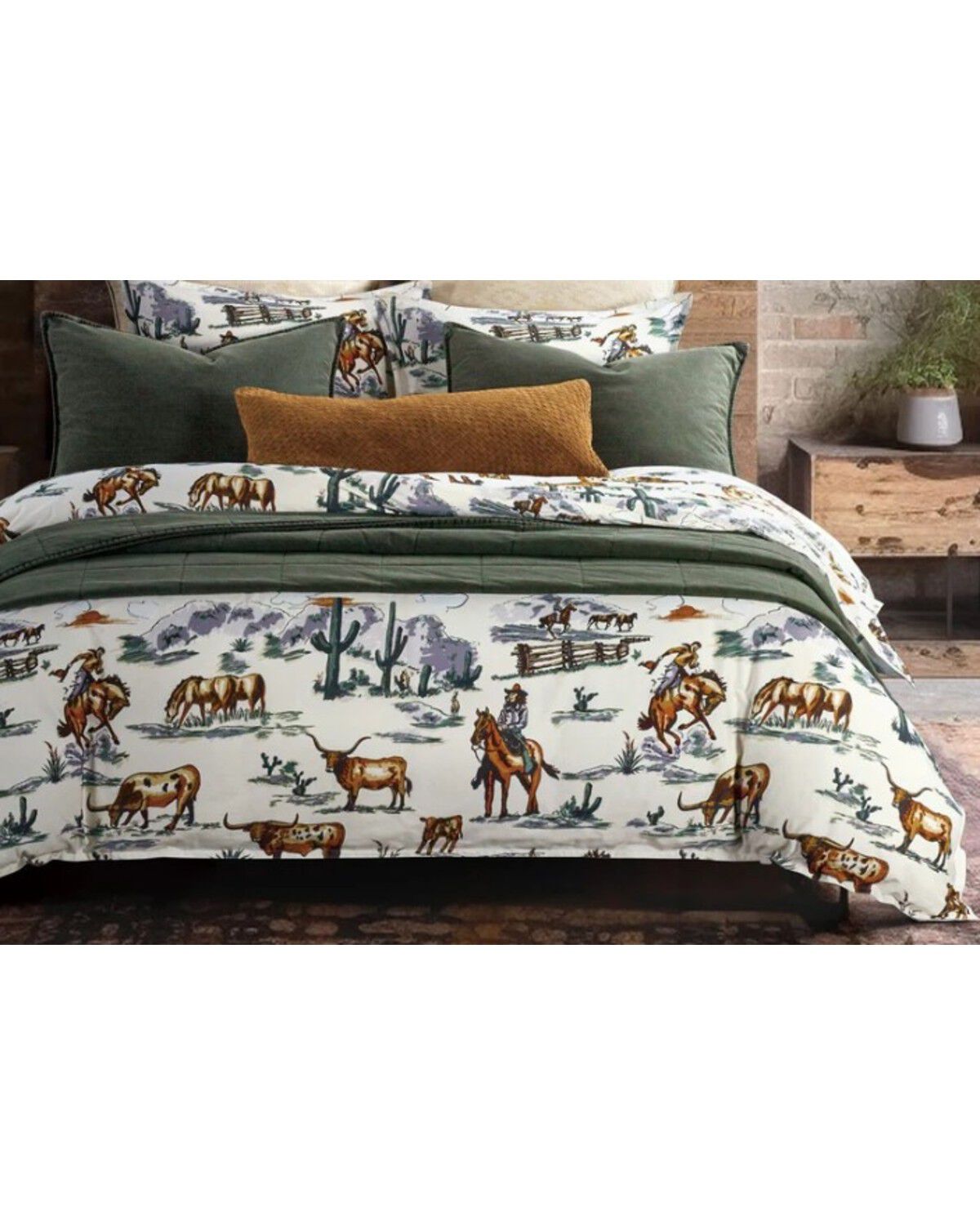 Image #1 - HiEnd Accents 3pc Ranch Life Reversible Comforter Bedding Set - Super Queen, Multi, hi-res