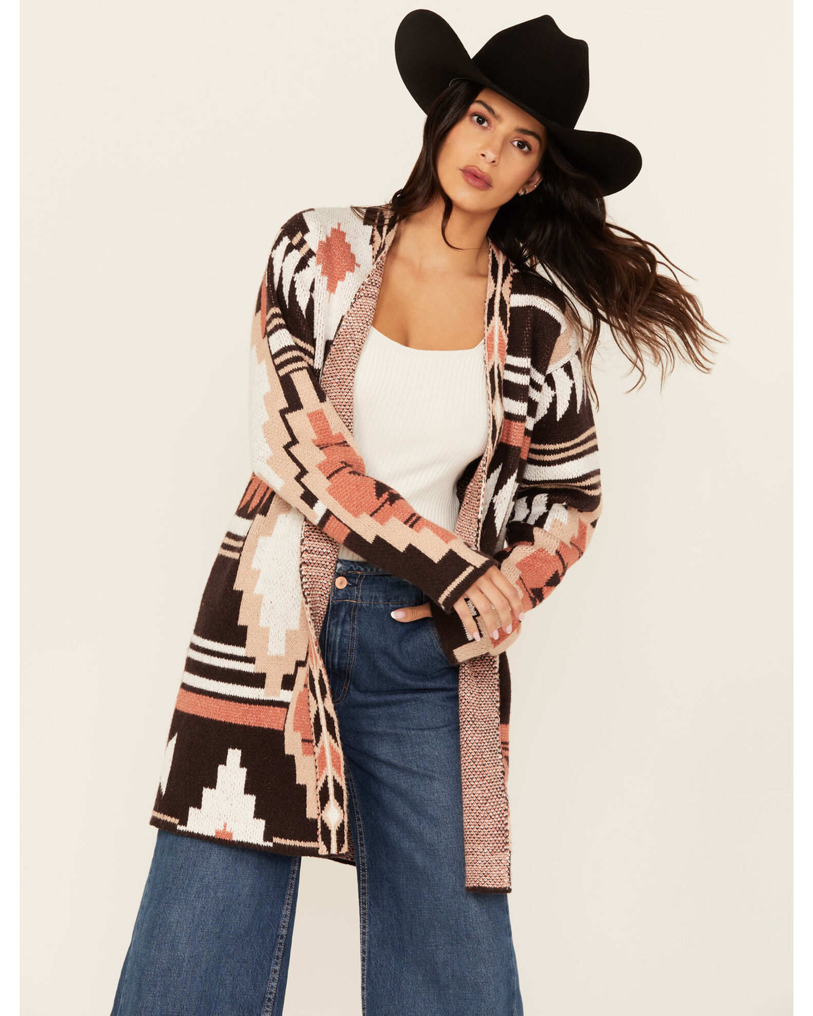 Shyanne Women s Southwestern Print Cardigan Country Outfitter
