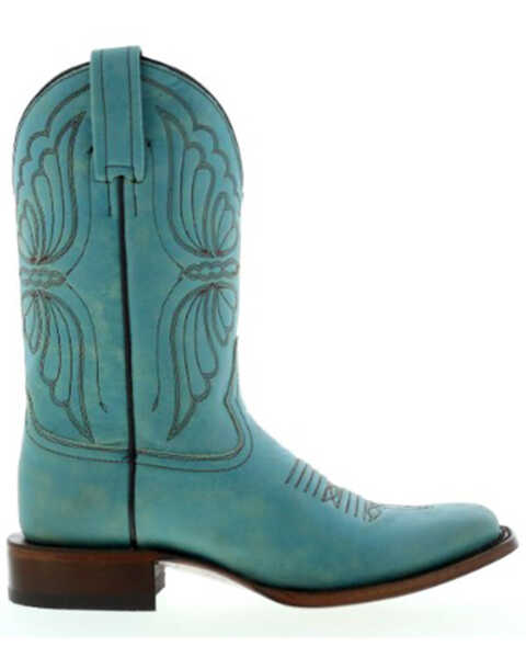 Image #2 - Caborca Silver by Liberty Black Women's Tessa Butterfly Embroidered Western Boots - Square Toe, , hi-res