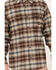 Image #3 - Hawx Men's Plaid Button-Down Flannel Work Shirt, Brown, hi-res