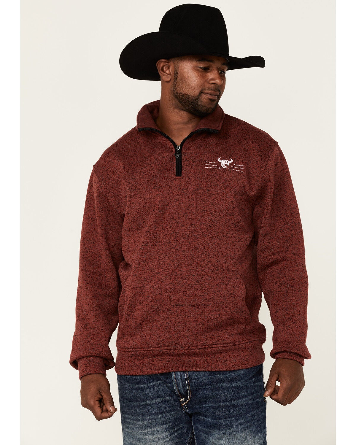 mens western quarter zip