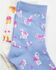 Image #2 - Shyanne Girls' Bel Air Blue Horse Print Crew Socks - 2 Pack , Multi, hi-res