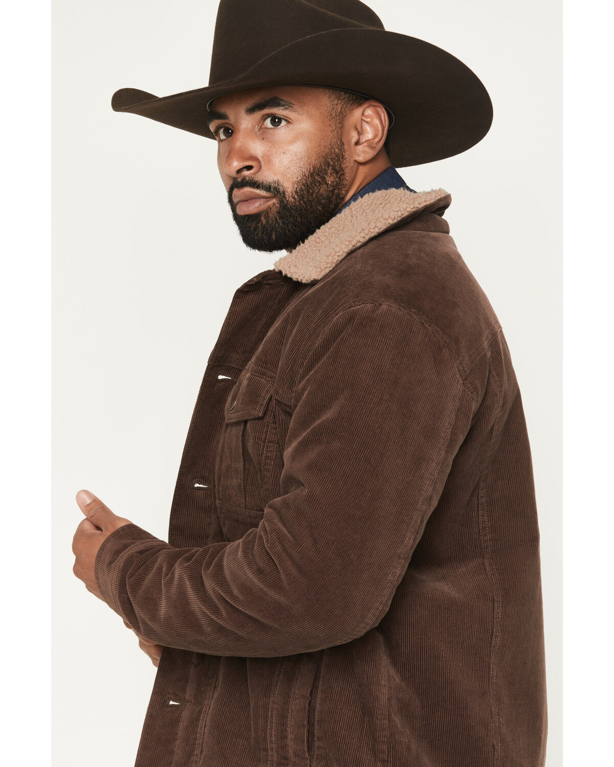 Cody James Men's Ozark Corduroy Sherpa Lined Heavyweight Trucker