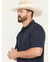 Image #2 - Ariat Men's Tek Short Sleeve Polo Shirt, Navy, hi-res