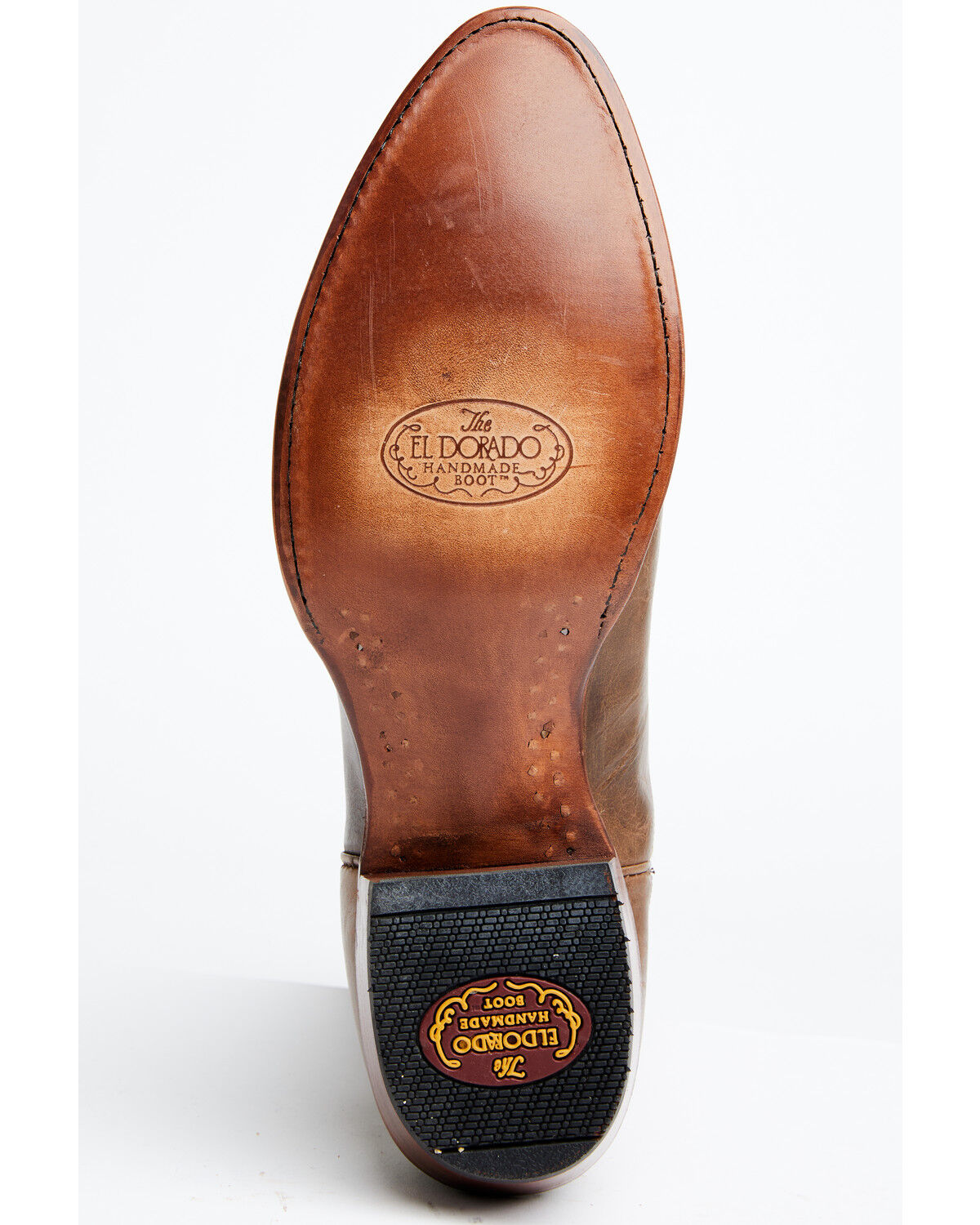 Image #7 - El Dorado Men's Sahara Western Boots - Round Toe, Dark Brown, hi-res