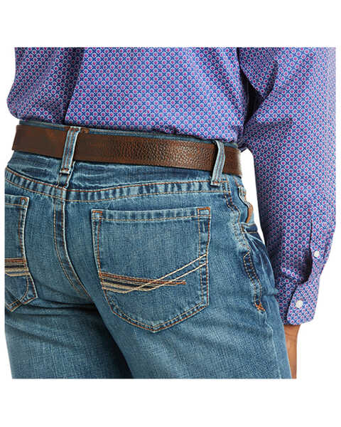 Image #3 - Ariat Men's M4 Low Rise Scoundrel Bootcut Jeans , Indigo, hi-res
