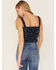 Image #4 - Idyllwind Women's Pineview Corset Star Print Tank Top, Navy, hi-res