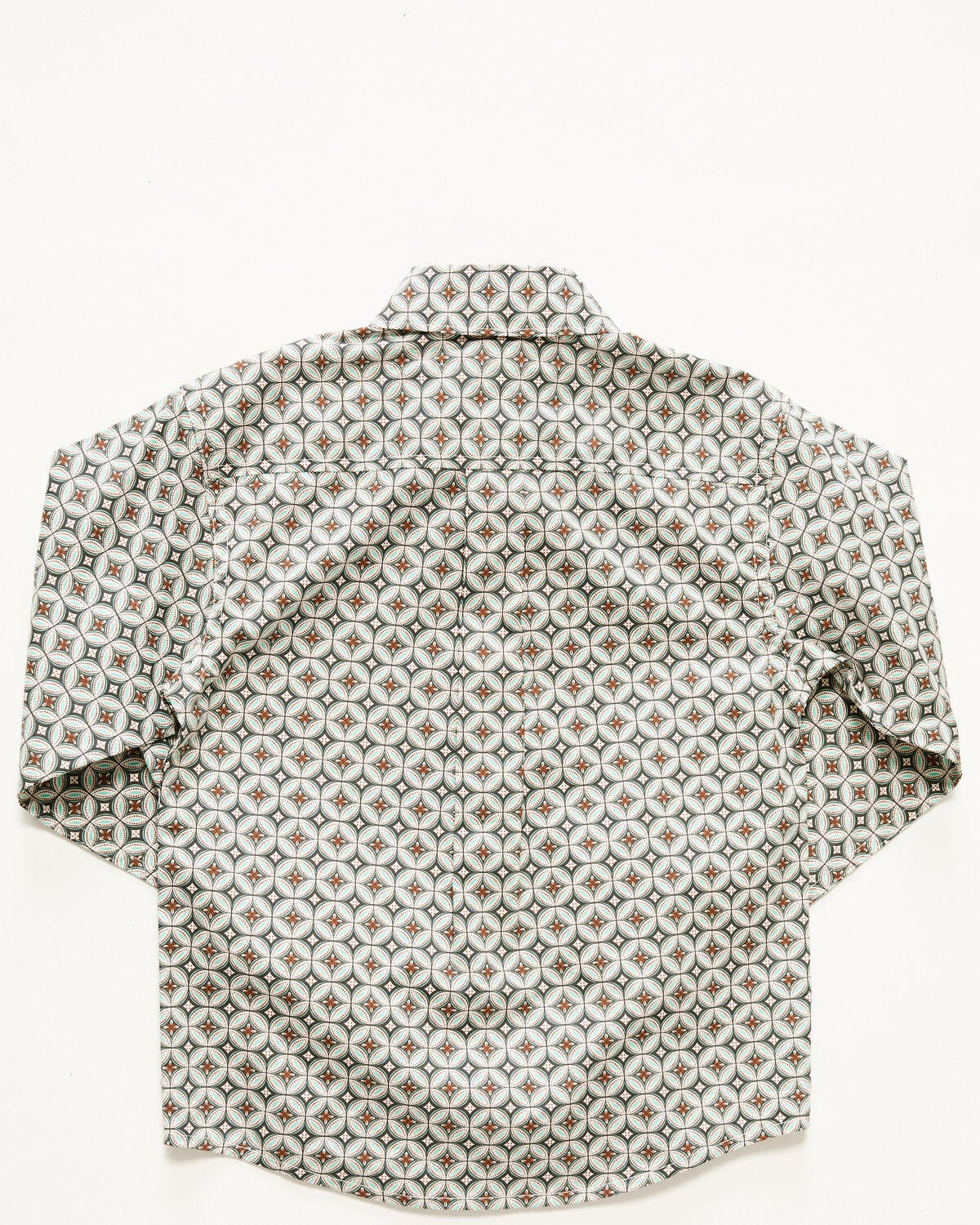 Image #3 - Cinch Toddler Boys' Geo Print Long Sleeve Button-Down Western Shirt, Cream, hi-res