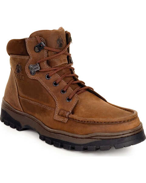 Rocky Men's Outback GORE-TEX Waterproof Field Boots - Moc Toe, Dark Brown, hi-res