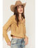 Image #4 - Shyanne Women's Dixon Embroidered Faux Suede Fringe Jacket, Wheat, hi-res