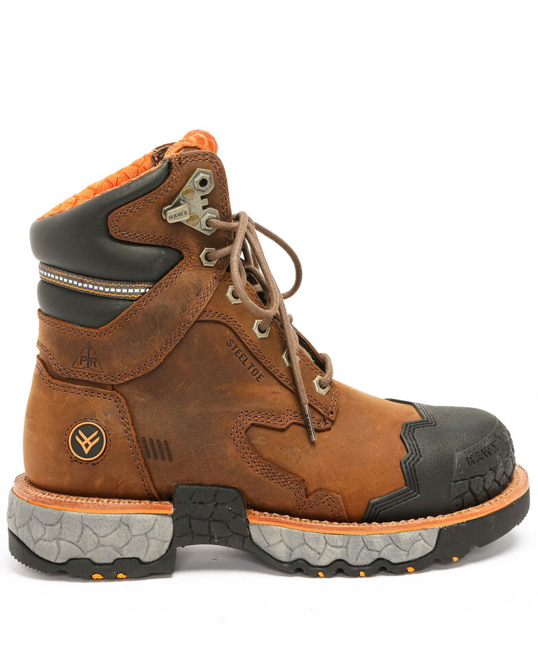 Hawx Men's Legion Work Boots - Steel Toe, Brown, hi-res
